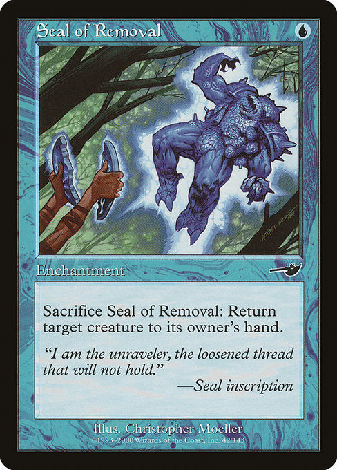 【Foil】【EN】退去の印章/Seal of Removal [NEM] 青C No.42