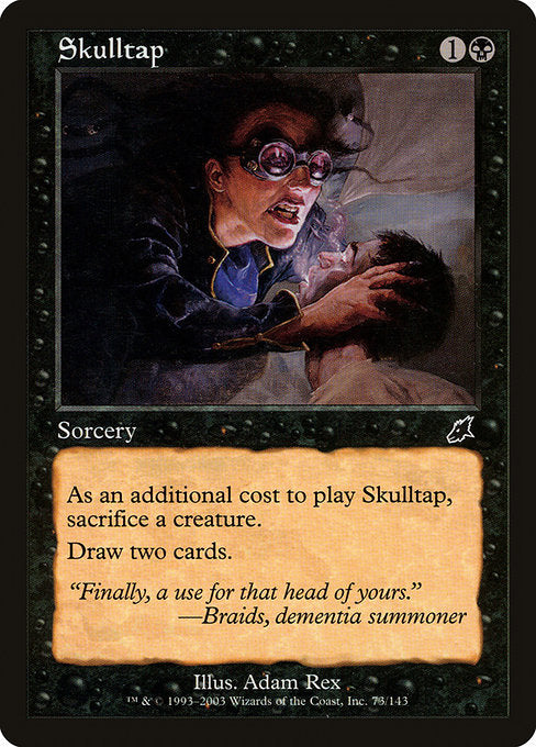 【Foil】【EN】頭叩き/Skulltap [SCG] 黒C No.73