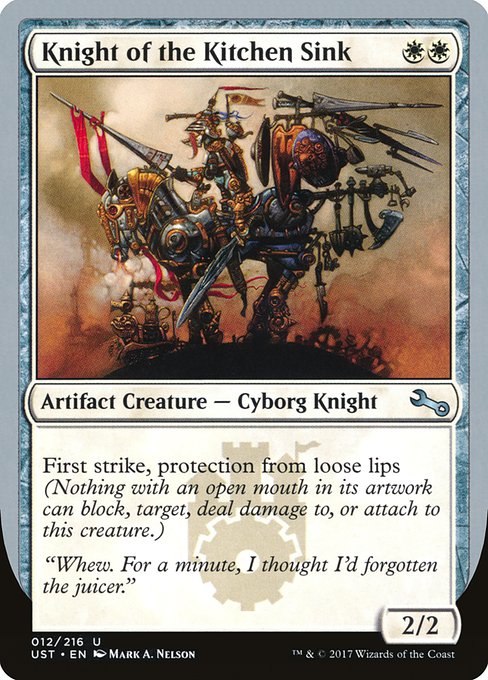 【Foil】【EN】Knight of the Kitchen Sink [UST] 茶U No.12c