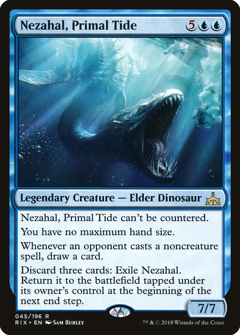 【EN】原初の潮流、ネザール/Nezahal, Primal Tide [RIX] 青R No.45