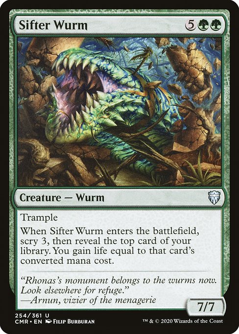 【Foil】【EN】選別ワーム/Sifter Wurm [CMR] 緑U No.254