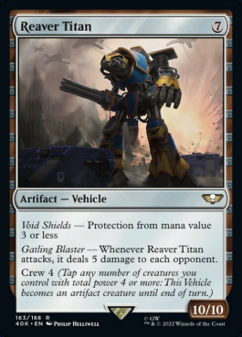 【Foil】【EN】Reaver Titan [40K] 茶R No.163★