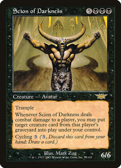 【Foil】【EN】闇の末裔/Scion of Darkness [LGN] 黒R No.79