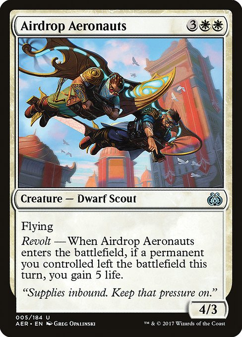 【Foil】【EN】急降下飛空士/Airdrop Aeronauts [AER] 白U No.5