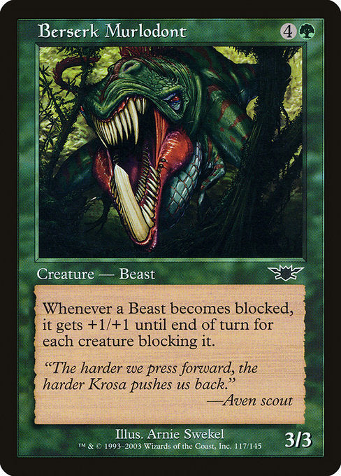 【Foil】【EN】暴れまわるマーロドント/Berserk Murlodont [LGN] 緑C No.117