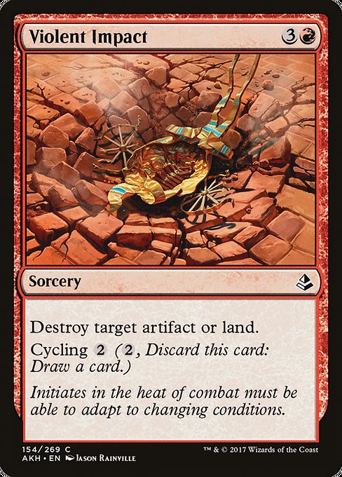 【Foil】【EN】暴力的な衝撃/Violent Impact [AKH] 赤C No.154