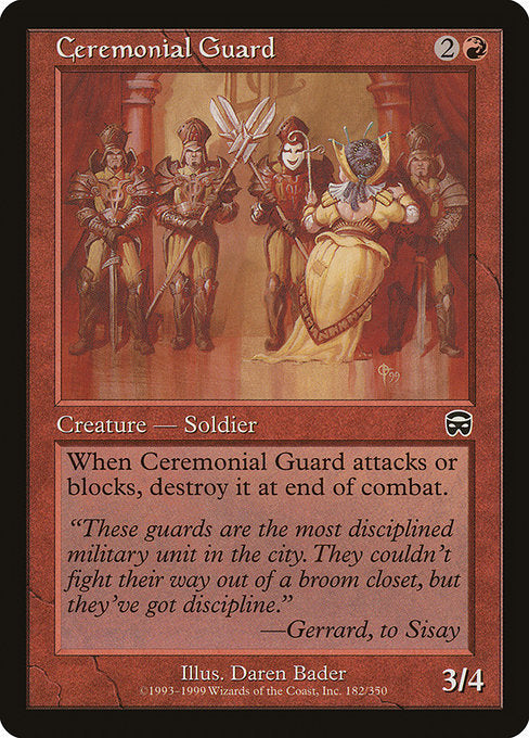 【Foil】【EN】儀礼兵/Ceremonial Guard [MMQ] 赤C No.182