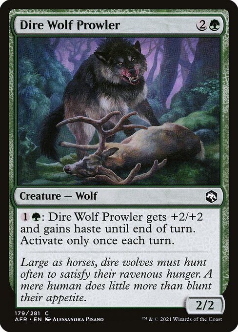 【EN】うろつくダイア・ウルフ/Dire Wolf Prowler [AFR] 緑C No.179
