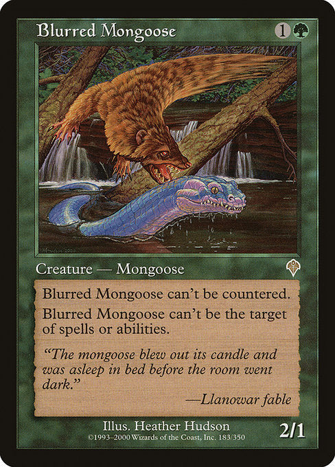 【Foil】【EN】疾風のマングース/Blurred Mongoose [INV] 緑R No.183
