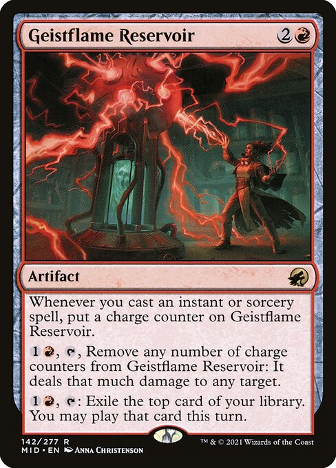 【Foil】【EN】霊炎貯蔵器/Geistflame Reservoir [MID] 茶R No.142