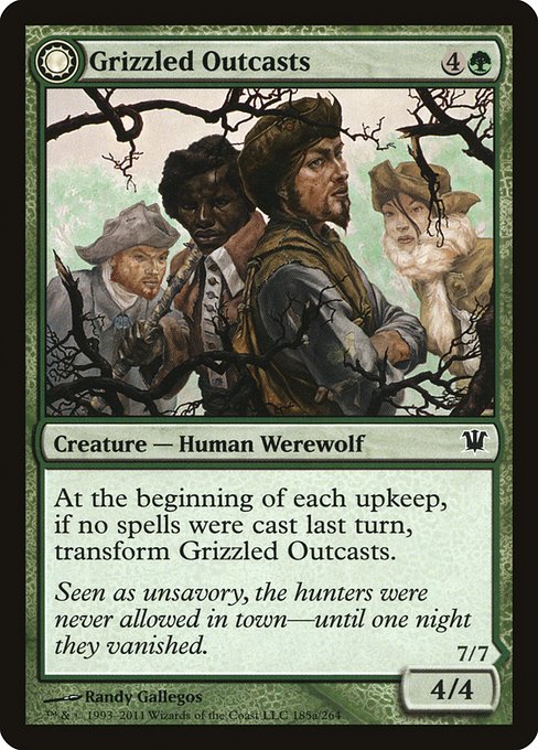 【Foil】【EN】Grizzled Outcasts // Krallenhorde Wantons [ISD] 混C No.185