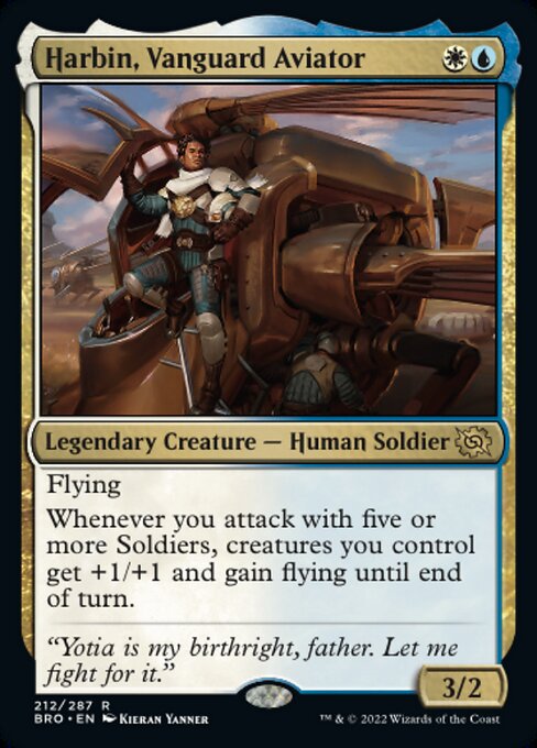 【Foil】【EN】先兵の飛行士、ハービン/Harbin, Vanguard Aviator [BRO] 金R No.212