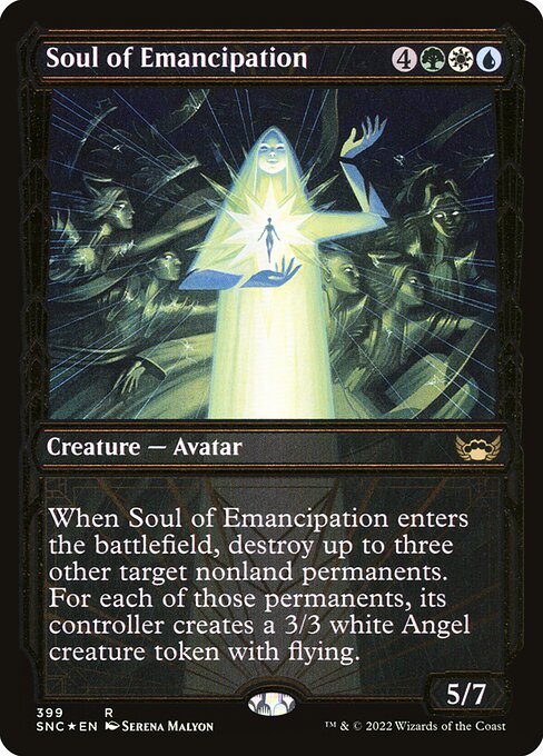 【Foil】【EN】解脱の魂/Soul of Emancipation [SNC] 金R No.399