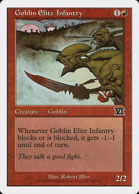 【EN】ゴブリン精鋭歩兵部隊/Goblin Elite Infantry [6ED] 赤C No.183