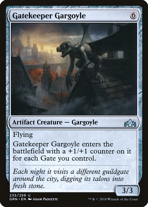 【EN】門番のガーゴイル/Gatekeeper Gargoyle [GRN] 茶U No.235
