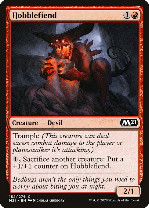 【Foil】【EN】引きずり鬼/Hobblefiend [M21] 赤C No.152