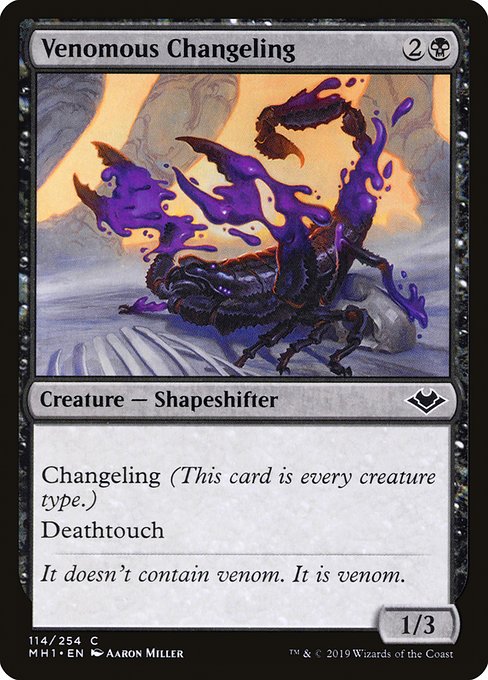 【Foil】【EN】有毒な変わり身/Venomous Changeling [MH1] 黒C No.114