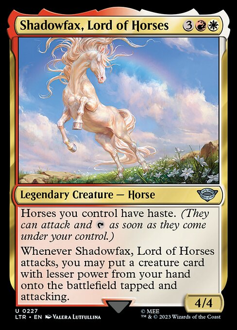 【Foil】【EN】馬の王者、飛蔭/Shadowfax, Lord of Horses [LTR] 金U No.227