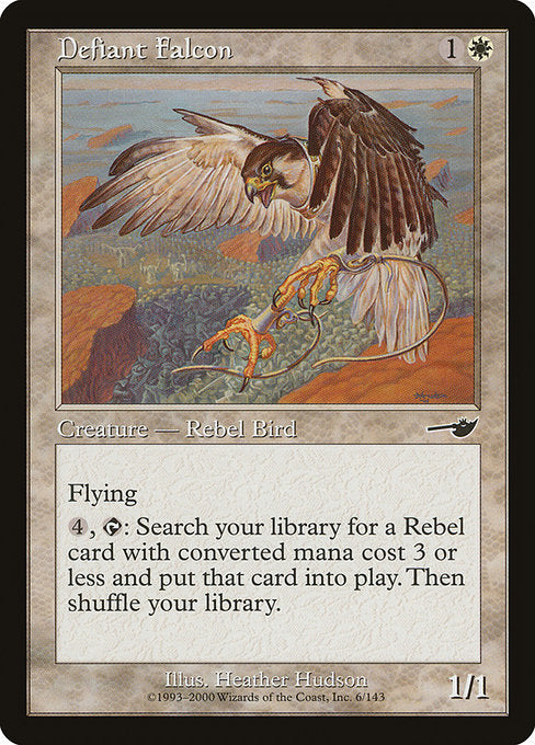 【Foil】【EN】果敢な隼/Defiant Falcon [NEM] 白C No.6