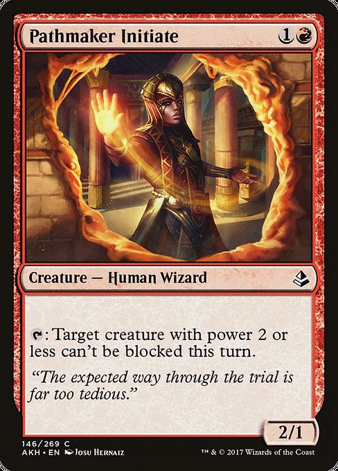 【Foil】【EN】道拓きの修練者/Pathmaker Initiate [AKH] 赤C No.146