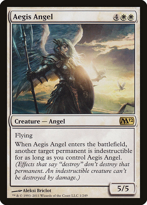 【Foil】【EN】神盾の天使/Aegis Angel [M12] 白R No.1