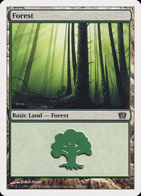 【Foil】【EN】森/Forest [8ED] 無C No.348