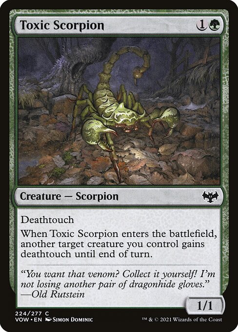 【EN】毒蠍/Toxic Scorpion [VOW] 緑C No.224