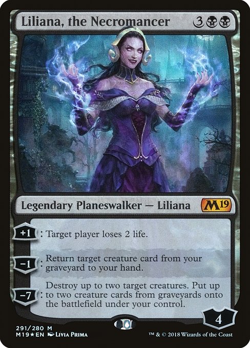 【EN】屍術師、リリアナ/Liliana, the Necromancer [M19] 黒M No.291