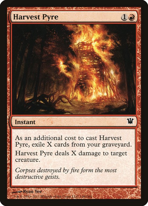 【Foil】【EN】収穫の火/Harvest Pyre [ISD] 赤C No.146