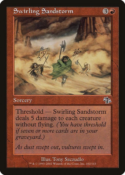 【Foil】【EN】渦巻く砂嵐/Swirling Sandstorm [JUD] 赤C No.102