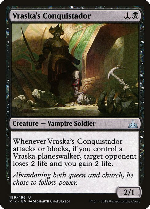 【EN】ヴラスカの征服者/Vraska's Conquistador [RIX] 黒U No.199