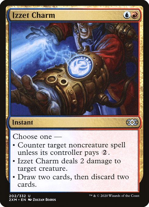 【Foil】【EN】イゼットの魔除け/Izzet Charm [2XM] 金U No.202