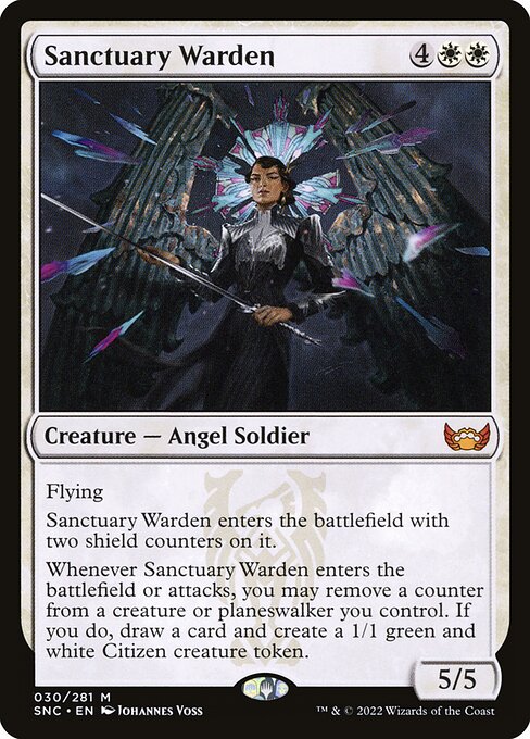 【Foil】【EN】聖域の番人/Sanctuary Warden [SNC] 白M No.30