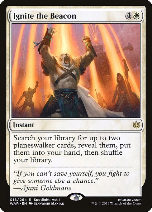 【Foil】【EN】狼煙上げ/Ignite the Beacon [WAR] 白R No.18