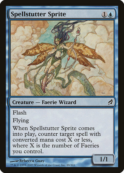 【Foil】【EN】呪文づまりのスプライト/Spellstutter Sprite [LRW] 青C No.89