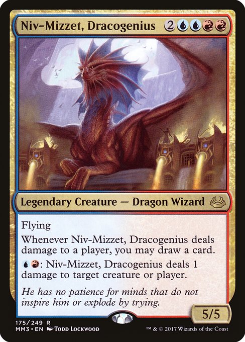 【EN】竜英傑、ニヴ＝ミゼット/Niv-Mizzet, Dracogenius [MM3] 金R No.175