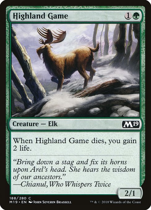 【EN】高地の獲物/Highland Game [M19] 緑C No.188