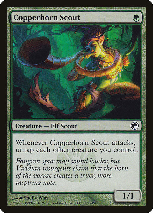 【Foil】【EN】銅角笛の斥候/Copperhorn Scout [SOM] 緑C No.116