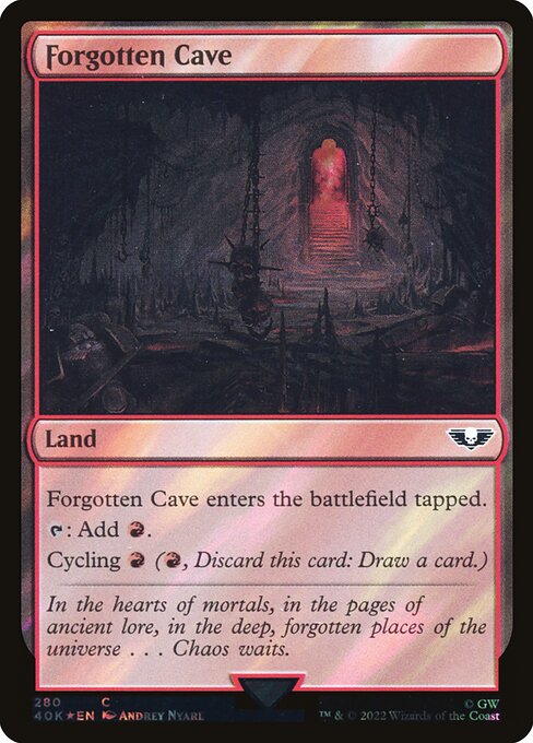 【EN】忘れられた洞窟/Forgotten Cave [40K] 無C No.280★