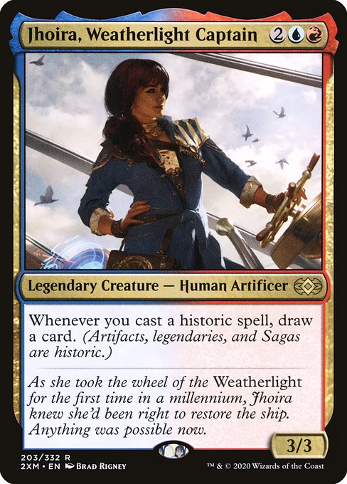 【Foil】【EN】ウェザーライトの艦長、ジョイラ/Jhoira, Weatherlight Captain [2XM] 金R No.203