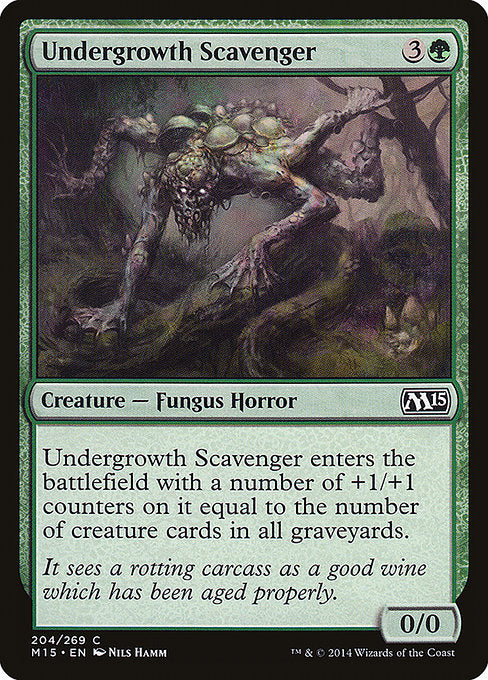 【Foil】【EN】下生えのゴミあさり/Undergrowth Scavenger [M15] 緑C No.204