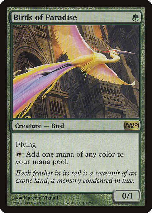 【Foil】【EN】極楽鳥/Birds of Paradise [M10] 緑R No.168