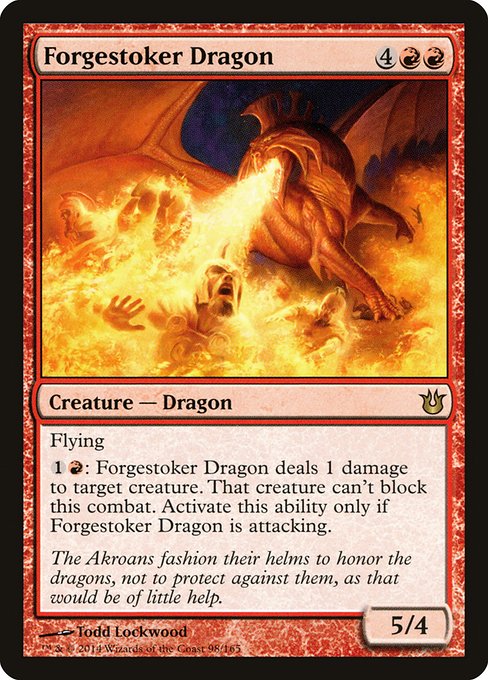 【EN】炉焚きのドラゴン/Forgestoker Dragon [BNG] 赤R No.98