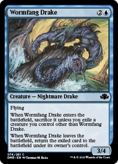 【Foil】【EN】寄生牙のドレイク/Wormfang Drake [DMR] 青C No.74