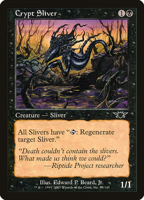 【Foil】【EN】墓所スリヴァー/Crypt Sliver [LGN] 黒C No.63