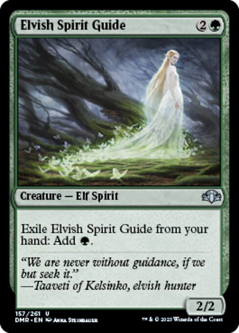 【Foil】【EN】Elvish Spirit Guide [DMR] 緑U No.157