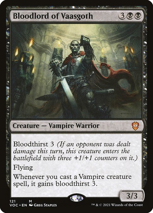 【EN】ヴァーズゴスの血王/Bloodlord of Vaasgoth [VOC] 黒M No.121