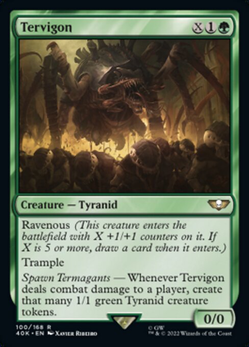 【Foil】【EN】Tervigon [40K] 緑R No.100★