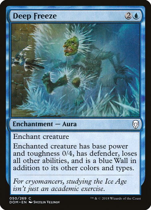 【Foil】【EN】氷結/Deep Freeze [DOM] 青C No.50