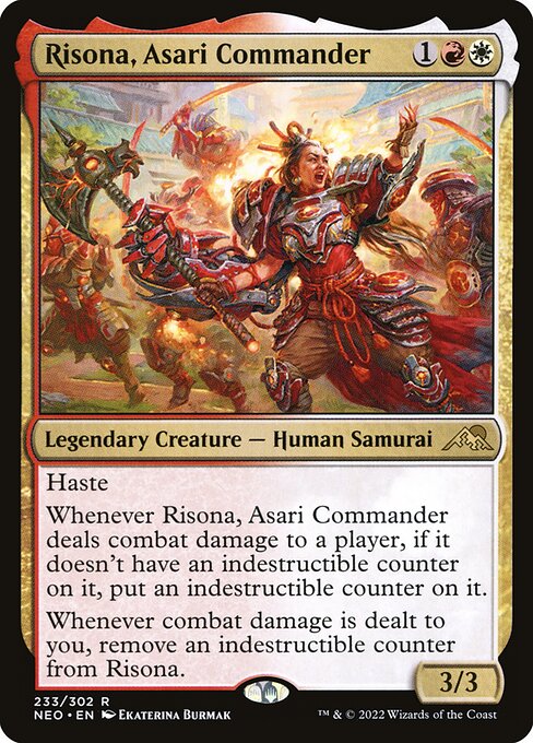 【Foil】【EN】浅利の司令官、理想那/Risona, Asari Commander [NEO] 金R No.233